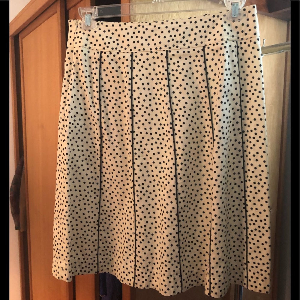 Willi Smith, polka dot pleated skirt, size 10